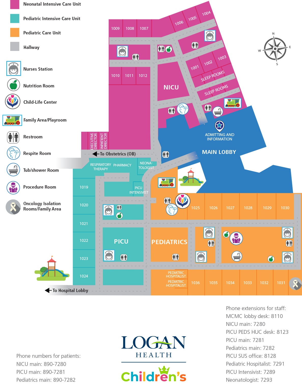Logan Health Children's Map
