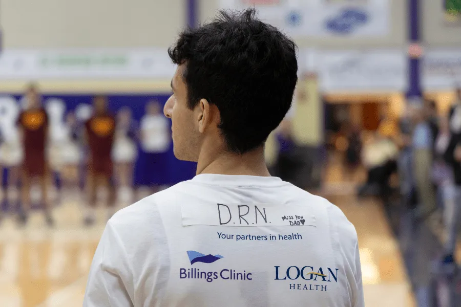 Let's Talk About It - students wearing suicide prevention shirts