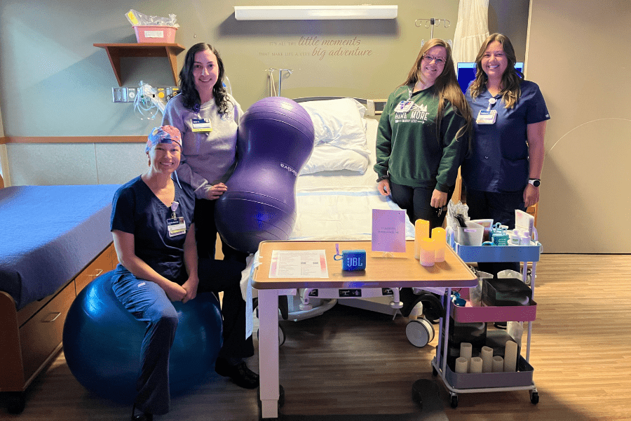 Nurses bring comfort and care to the delivery room through Labor of Love Cart