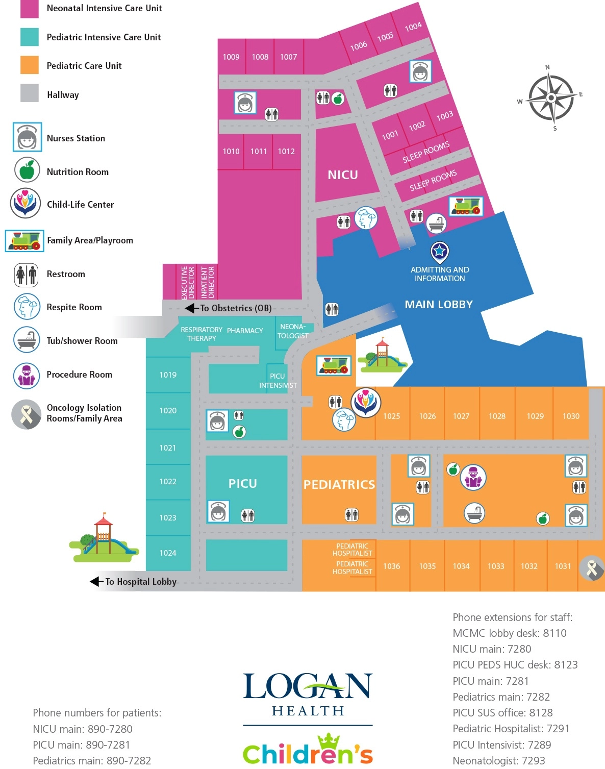 Logan Health Children's Map