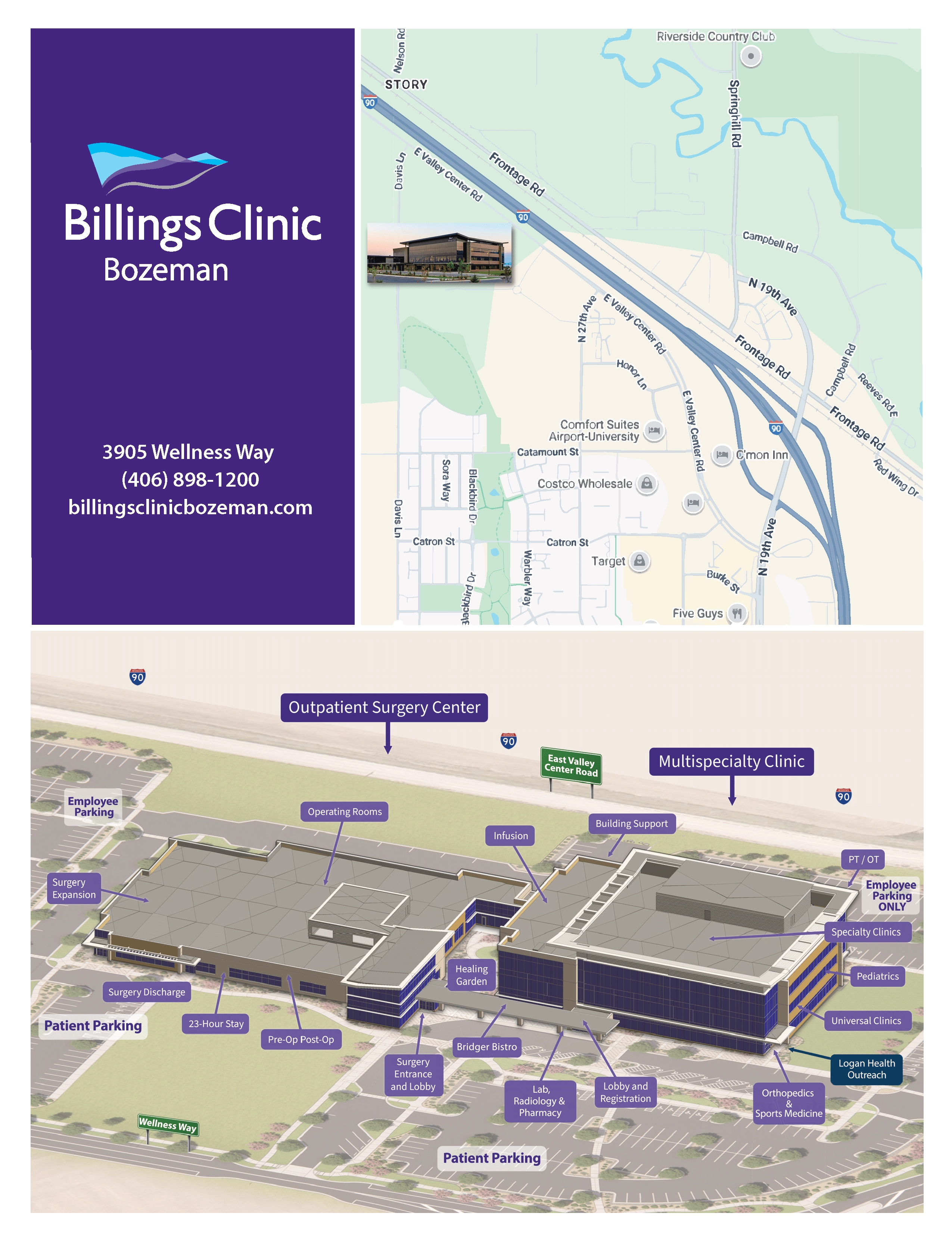 Bozeman Billings Campus map image