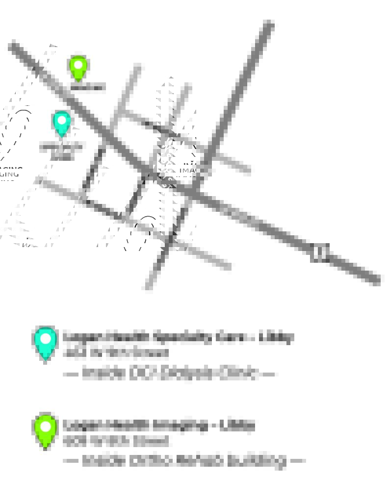 Libby Imaging and Specialty Care locations map