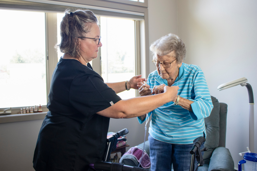 Chester Assisted Living - assisting a patient