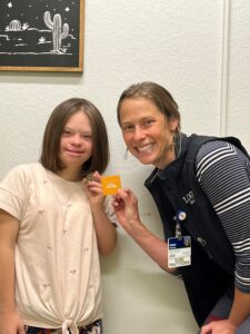Claire Steinberg in clinic