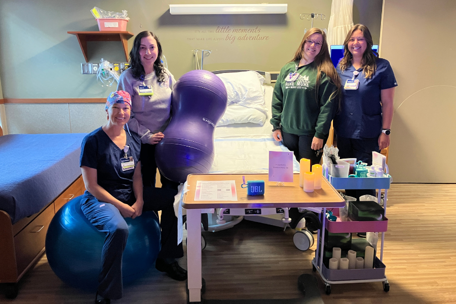 Nurses bring comfort and care to the delivery room through Labor of Love Cart