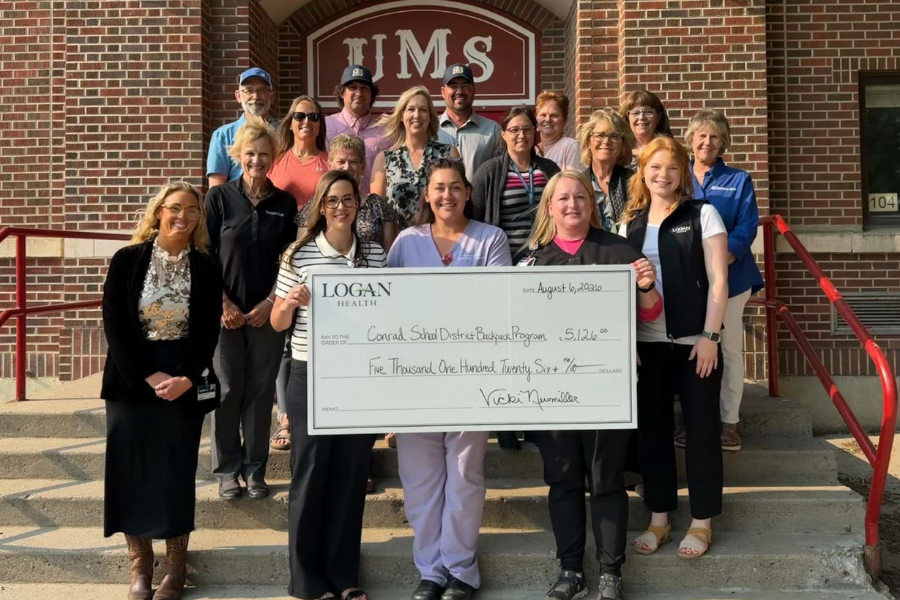 Logan Health – Conrad and community partners donate more than $5,000 to support Conrad school backpack program