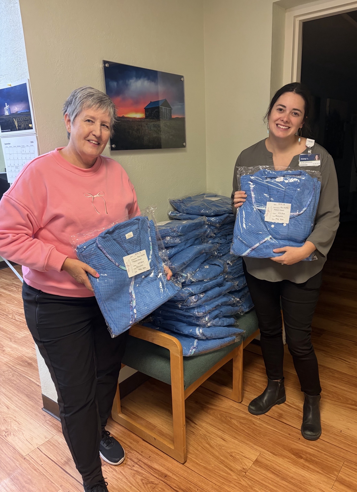Mammography robe donation in Chester
